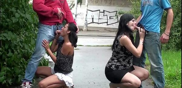  Public group sex orgy with a pregnant woman, right in the middle of a street despite all people walking down the street and watching them fucking. right in the middle of a street despite all the people walking down the street and watching them fucking.